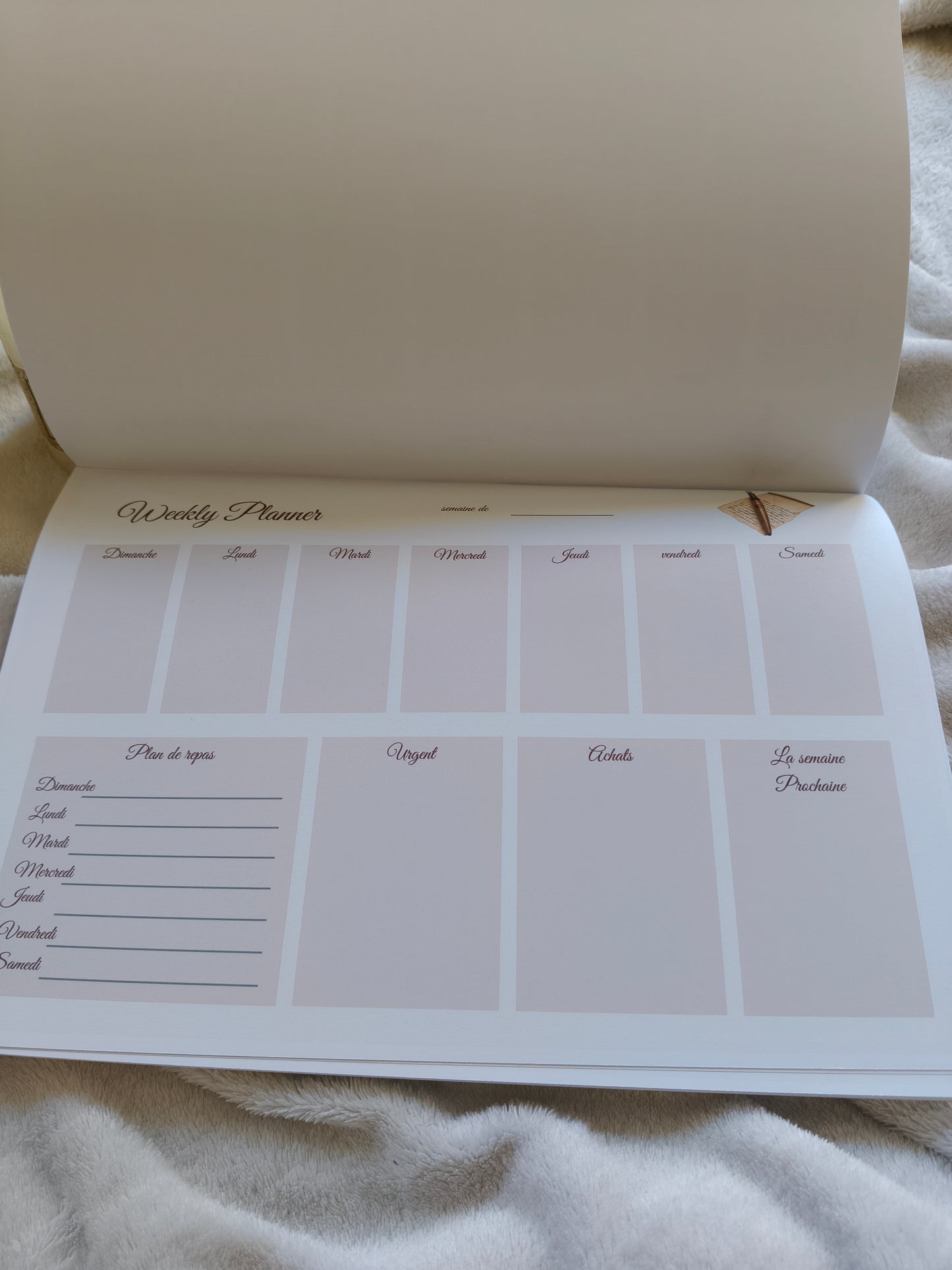 WEEKLY PLANNER — FORMAT A4 RENAISSANCE VINTAGE