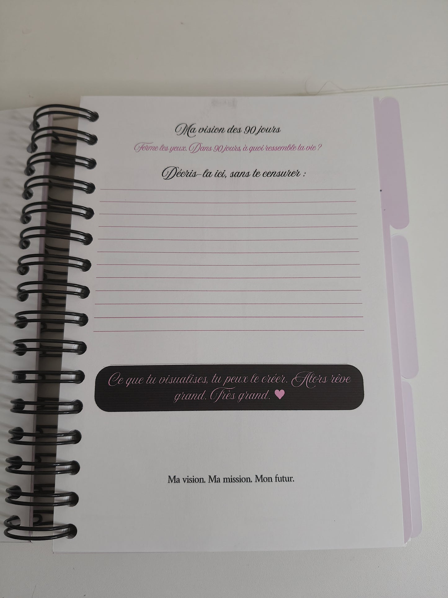 3 mois pour Maîtriser ma vie — Carnet Planner 90 jours