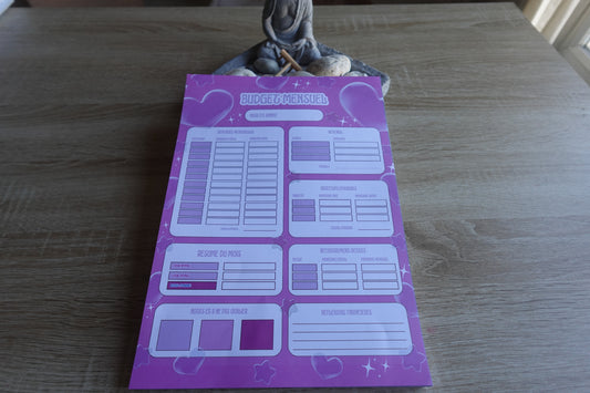 Bloc Budget Mensuel A4 — Planifie & garde le contrôle (52 pages)