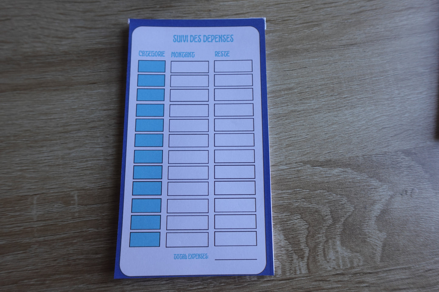 Bloc de Trackers A6 — Suivi simple & visuel de tes dépenses