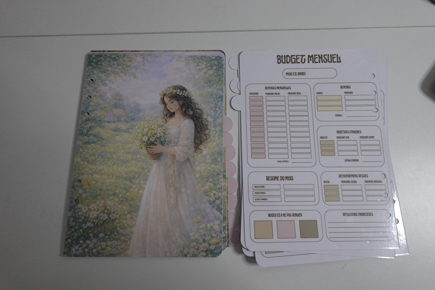 🌸 Intercalaires Renaissance Budget – 12 Mois