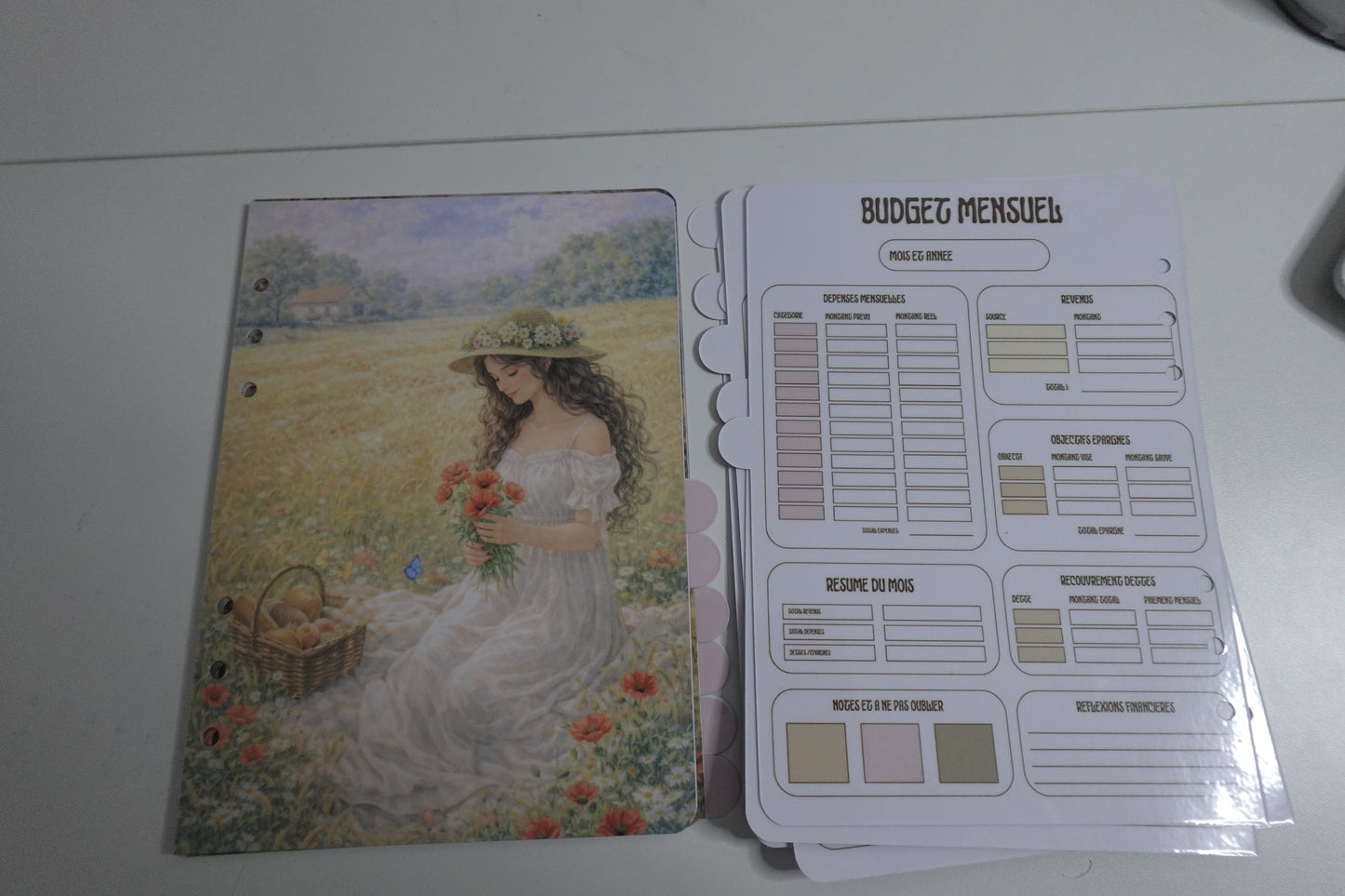 🌸 Intercalaires Renaissance Budget – 12 Mois