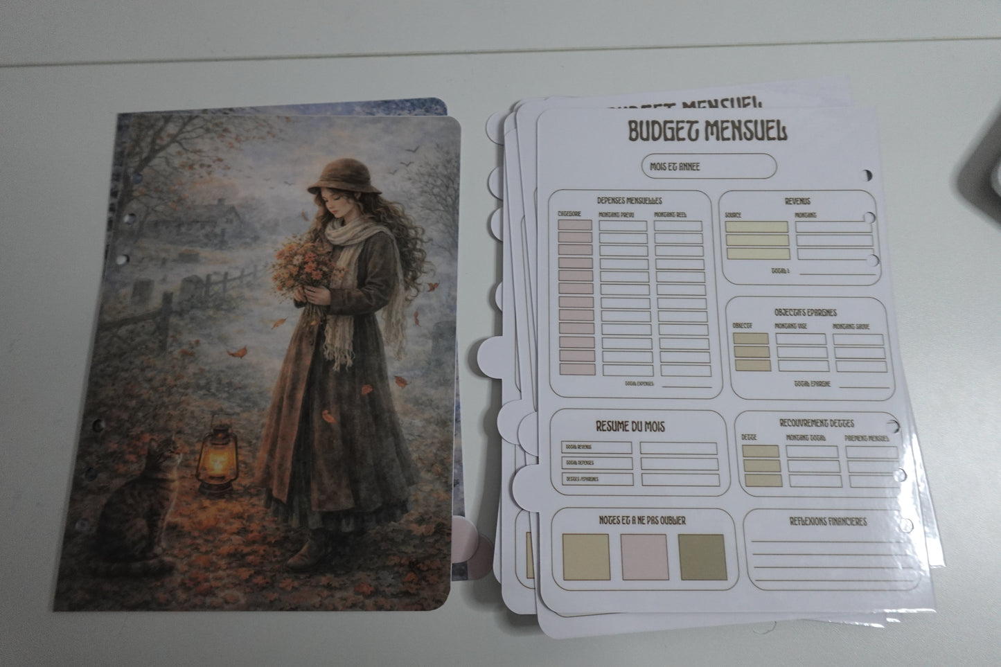 🌸 Intercalaires Renaissance Budget – 12 Mois