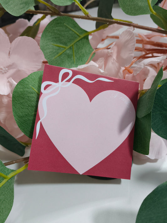 📝 BLOC NOTES — FORMAT 8 × 8 CM Saint Valentin