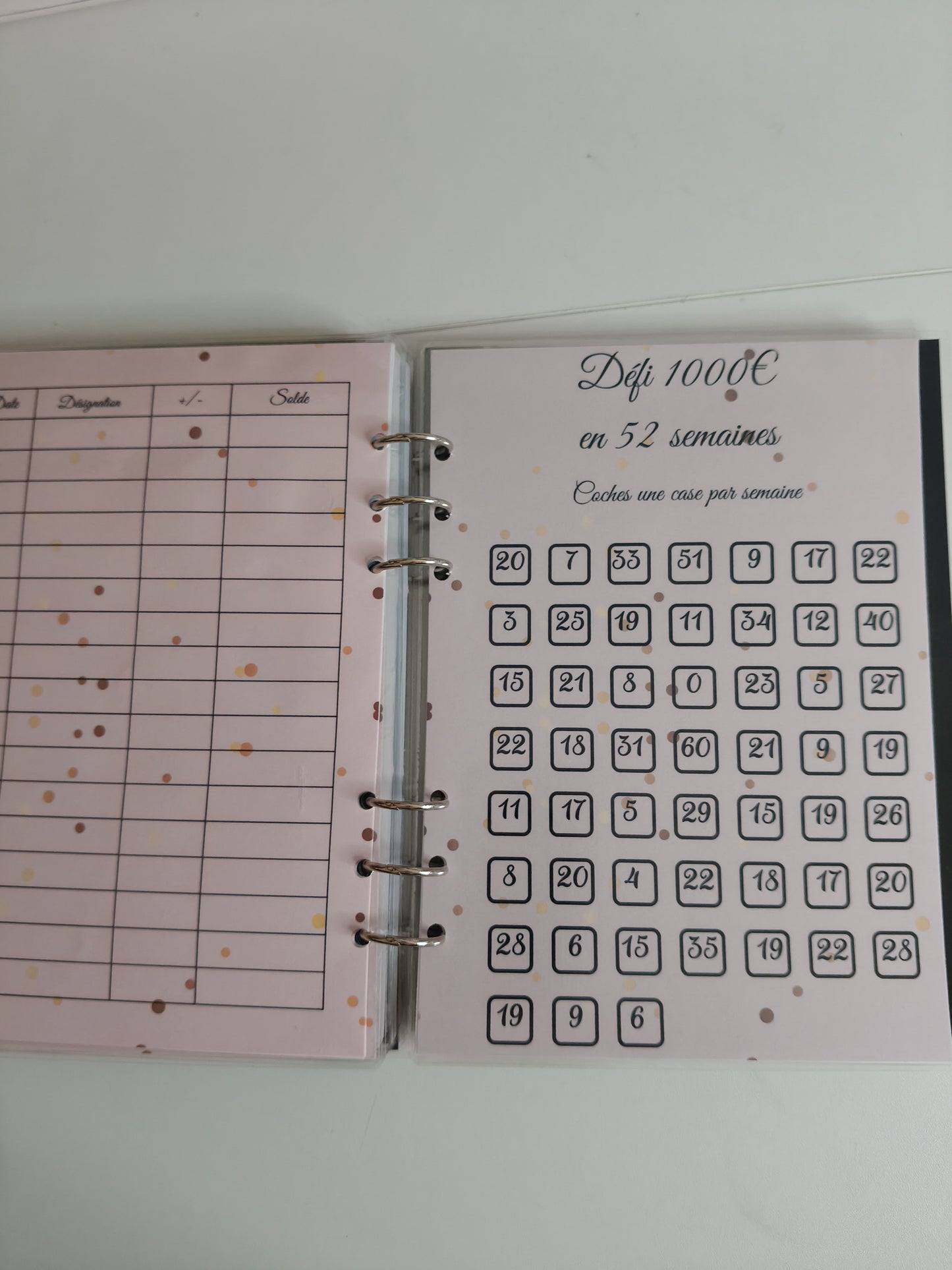 ✨ Classeur Épargne & Défi Confeti