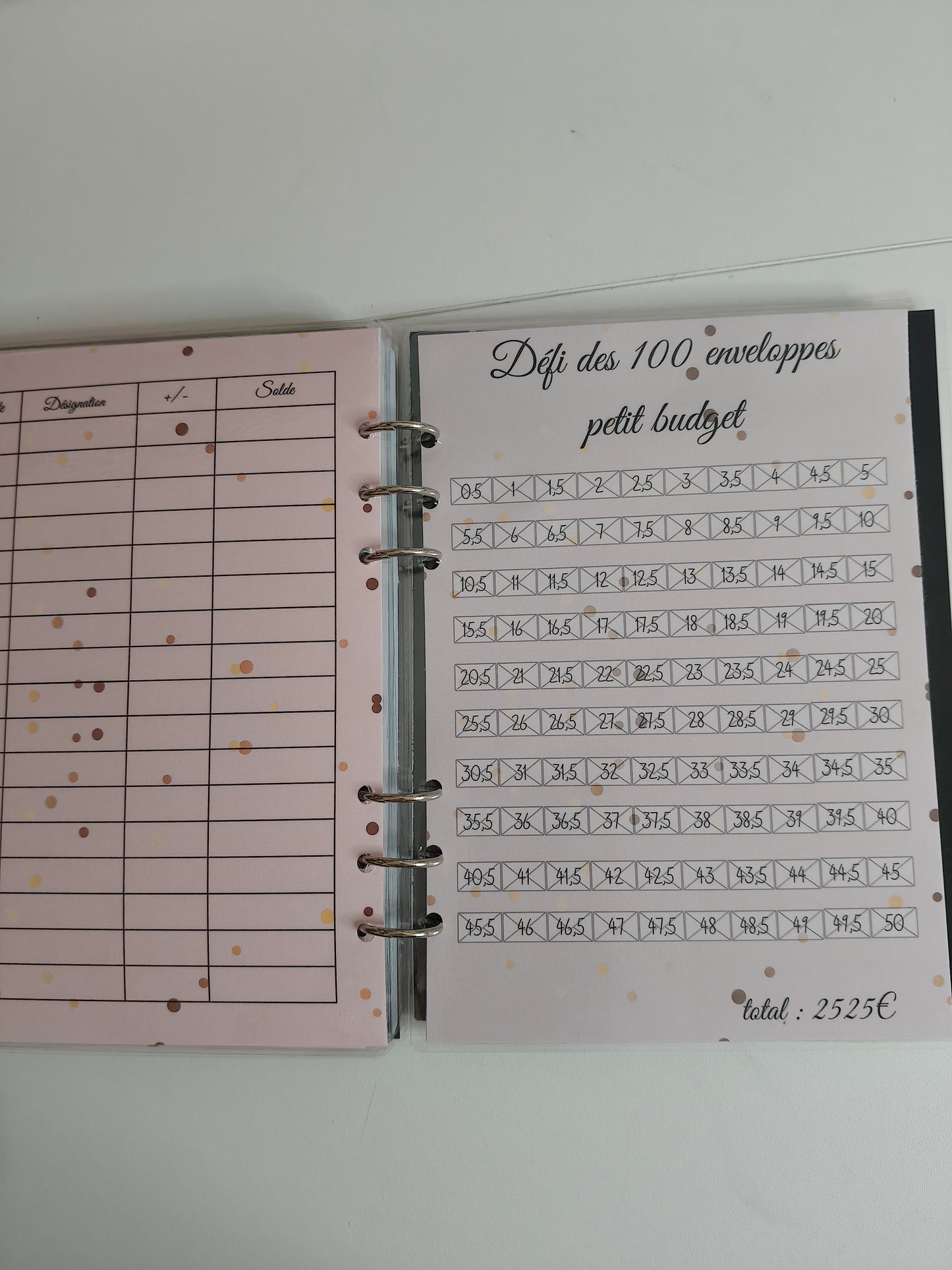 ✨ Classeur Épargne & Défi Confeti