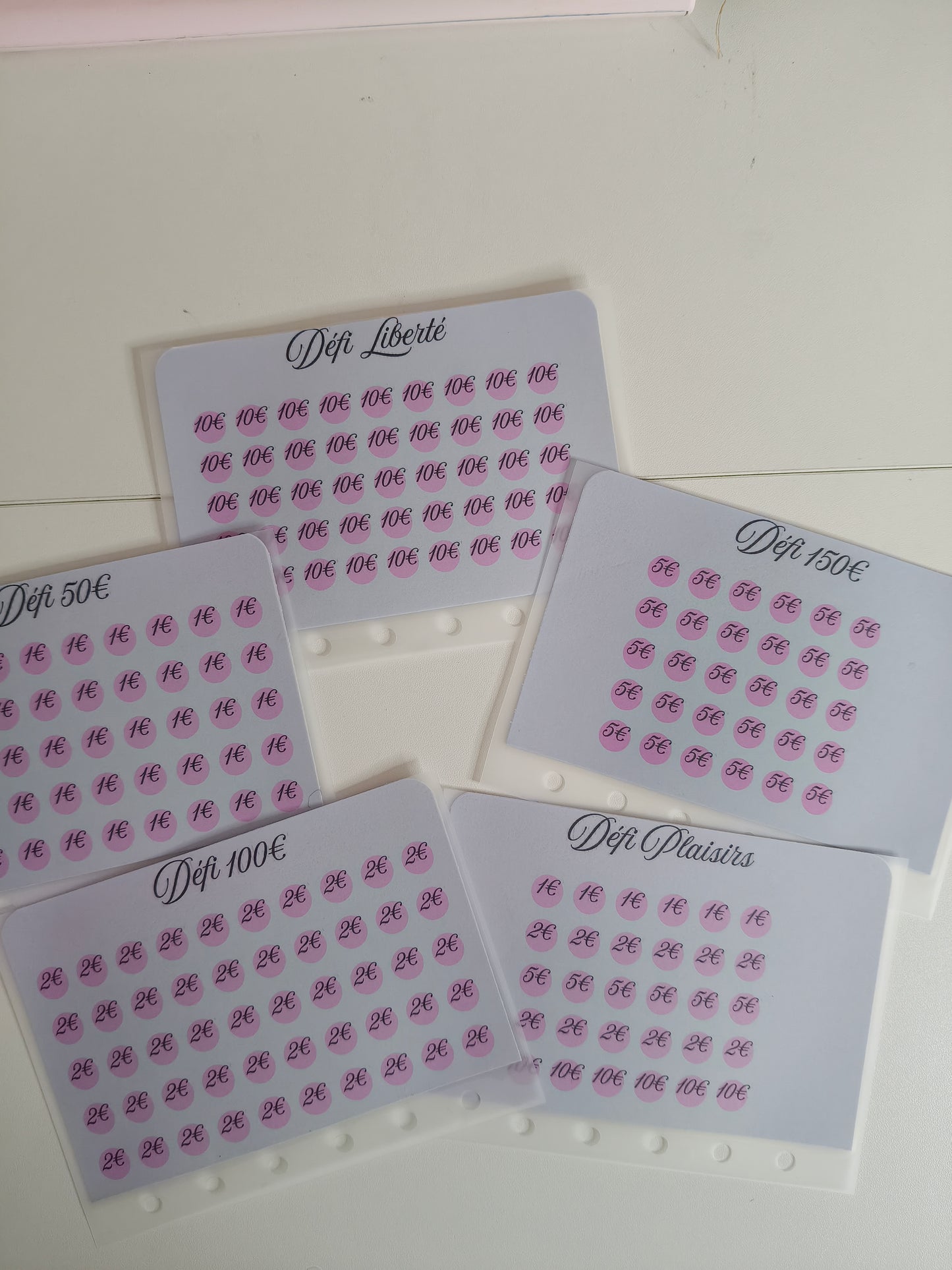 ✨ Lot de 5 Défis Épargne A7 — Format Enveloppe