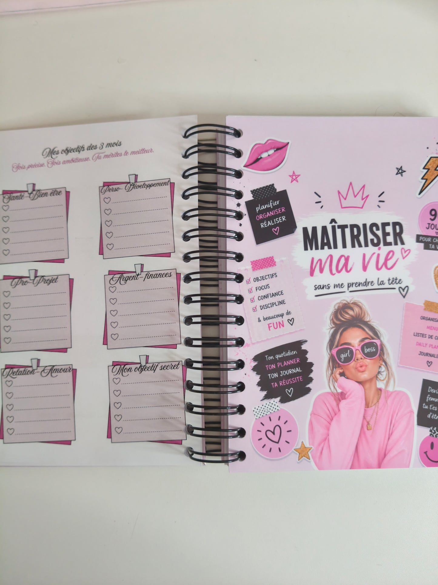 3 mois pour Maîtriser ma vie — Carnet Planner 90 jours