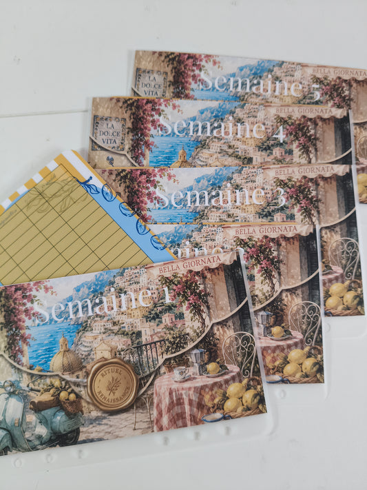 Lot de 5 enveloppes budget A6 – Gérez votre budget semaine après semaine