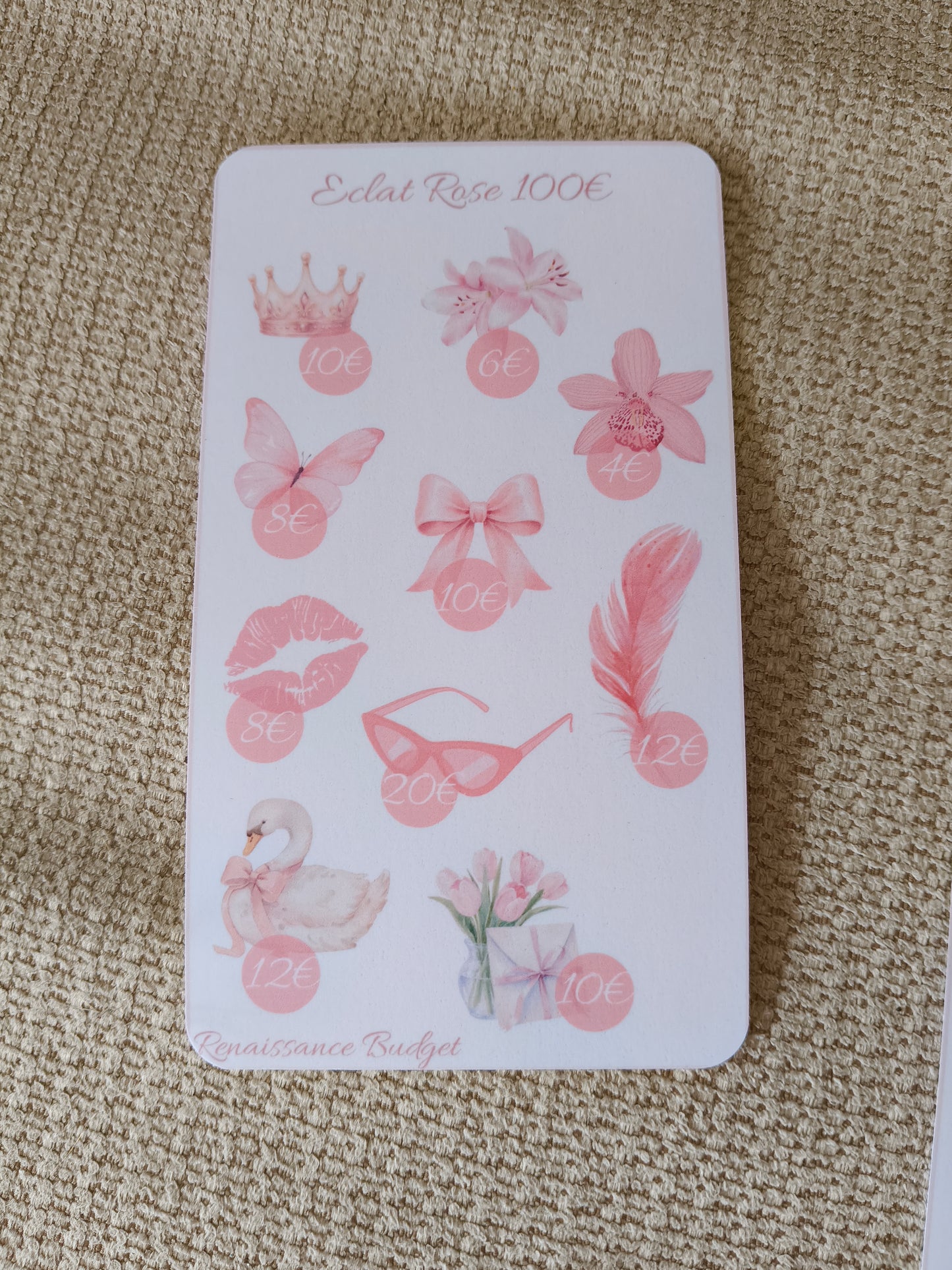Défis Éclat — Défi d'épargne à cocher, 25€ / 50€ / 100€ (4 coloris)