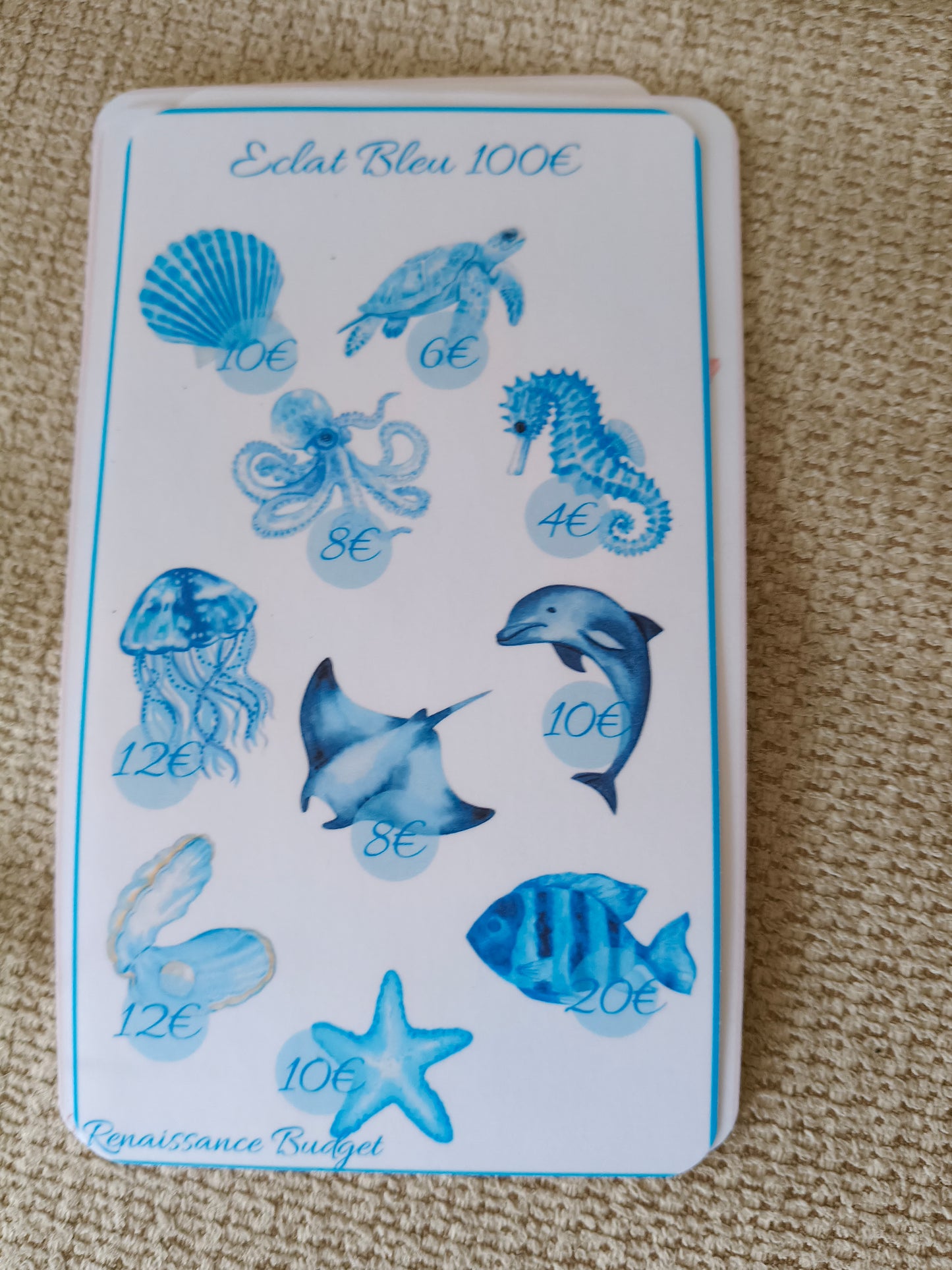 Défis Éclat — Défi d'épargne à cocher, 25€ / 50€ / 100€ (4 coloris)
