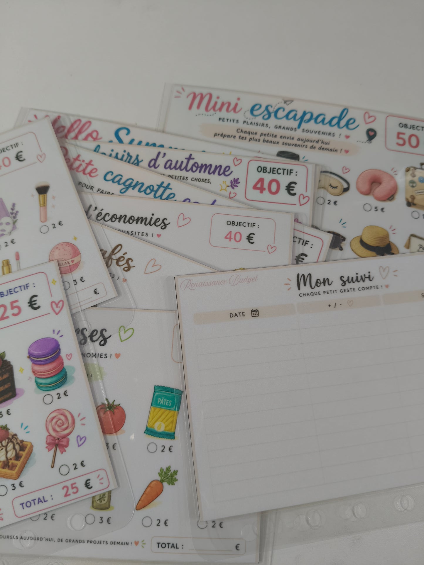 Mini Défis Épargne A7 – Enveloppe + Tracker de suivi