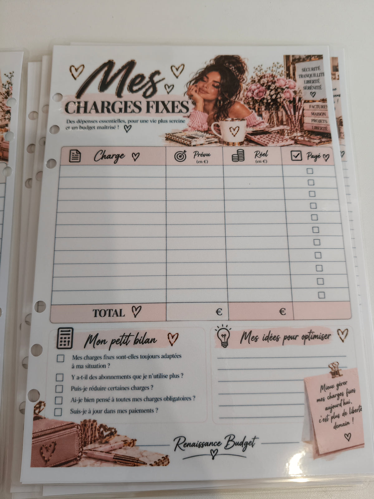 💗 MON BUDGET — Planner mensuel réutilisable