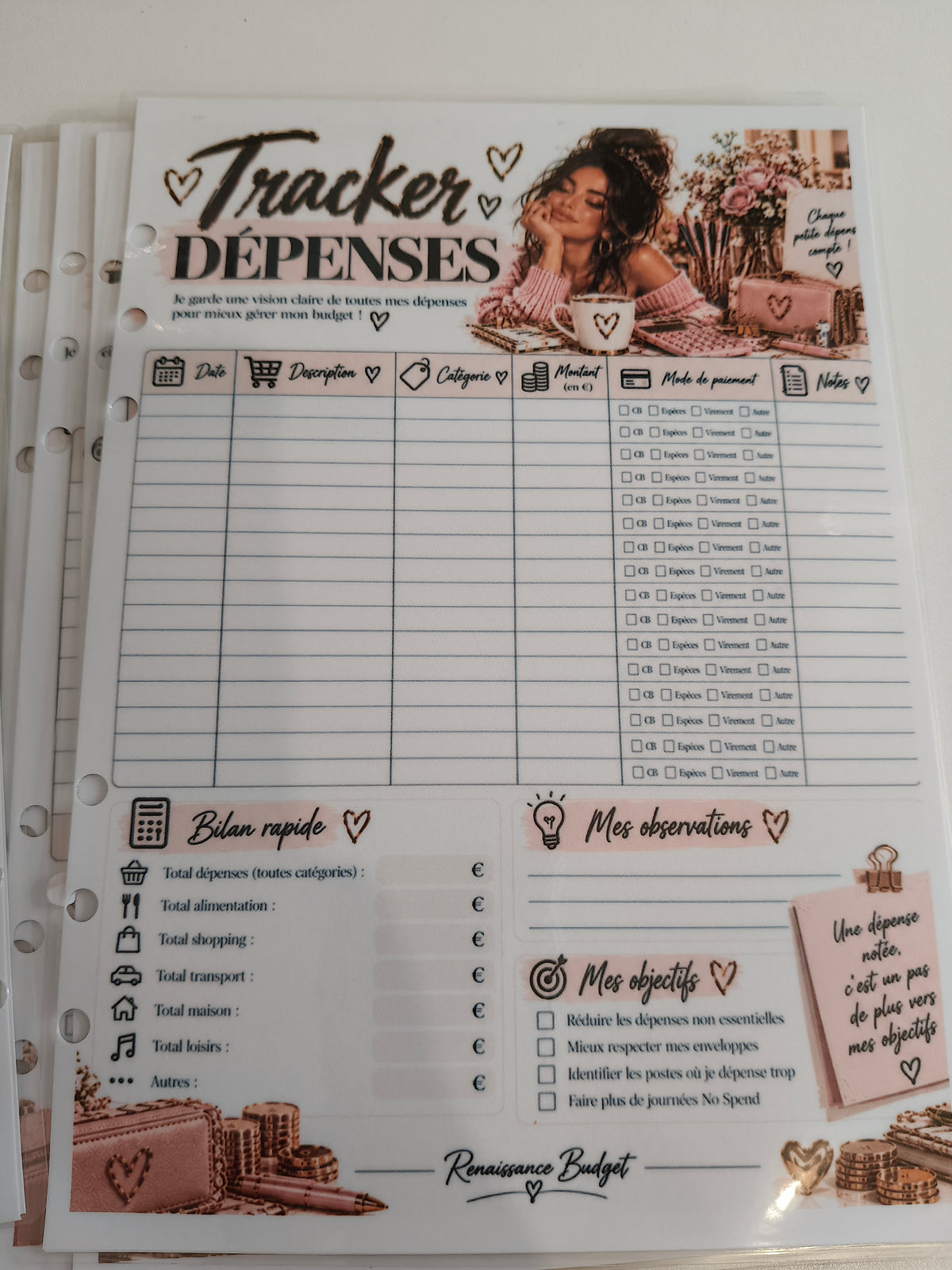💗 MON BUDGET — Planner mensuel réutilisable