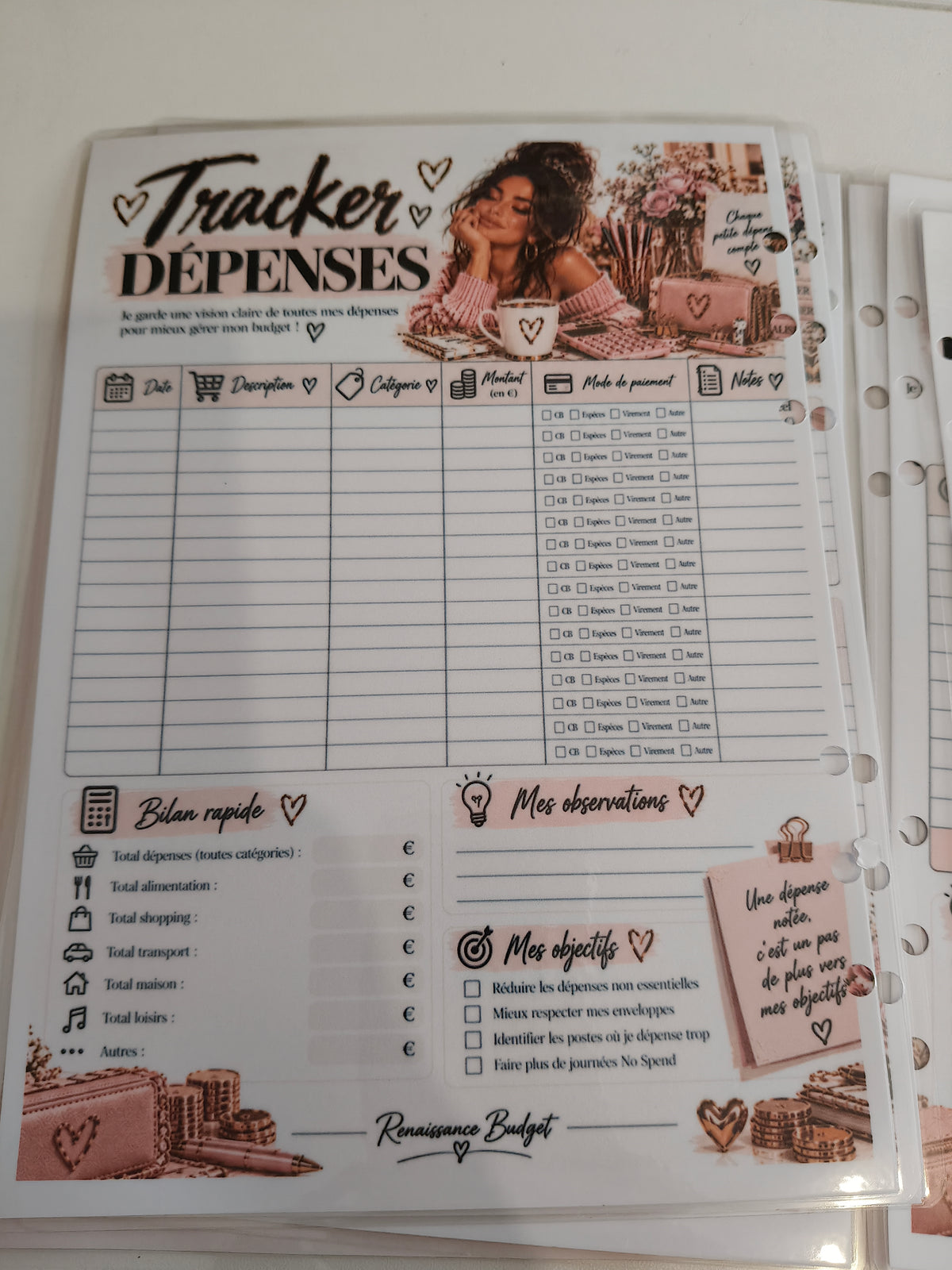 💗 MON BUDGET — Planner mensuel réutilisable