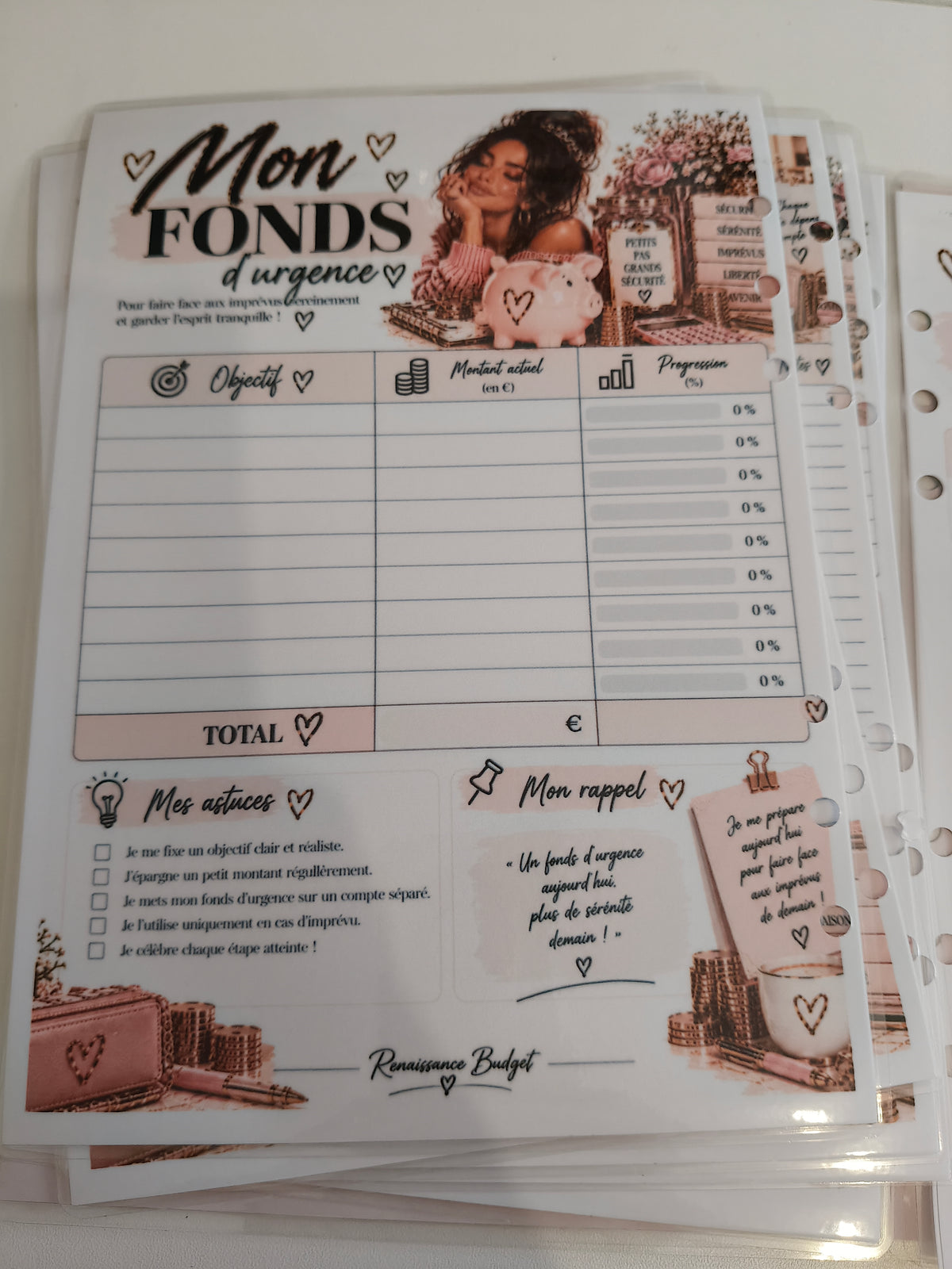 💗 MON BUDGET — Planner mensuel réutilisable